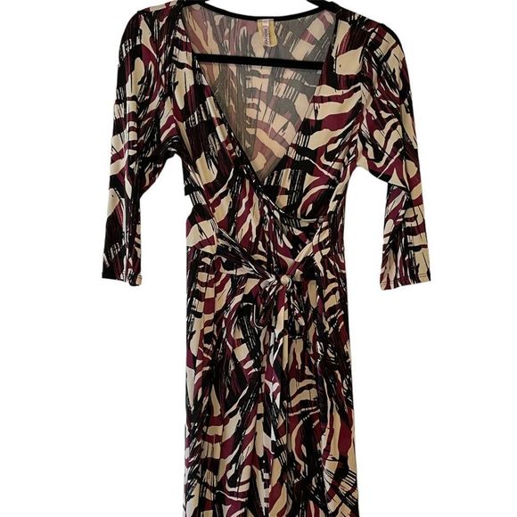 Purple Rain 3/4 Sleeve Dress with Tie - Medium  - Picture 1 of 8